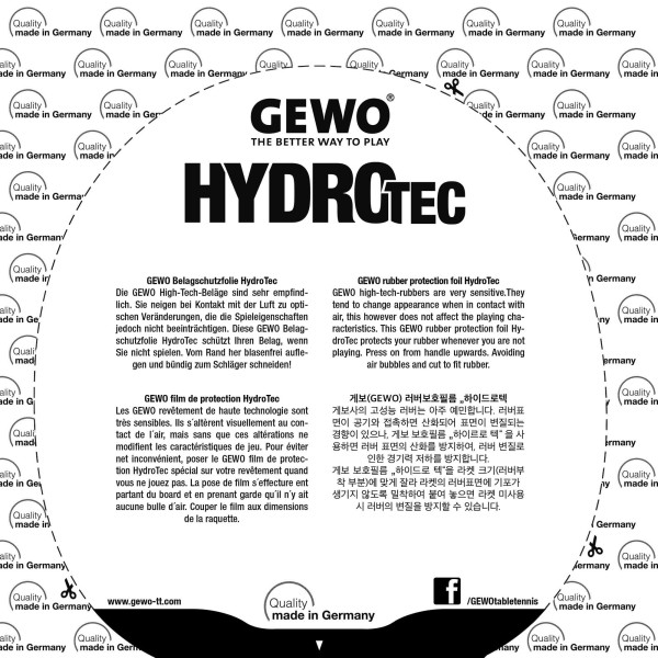 Ochranná lepící folie GEWO HydroTec Tensor Rubber Protection